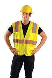 LUX-ATRNSM - OccuNomix Classic Mesh Hi-Viz Two-Tone Surveyor Vest