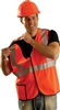 LUX-SSBRP - OccuNomix Premium Solid Hi-Viz Orange/Yellow 5-Pt Break-Away Vest