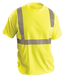 LUX-SSETP2B - OccuNomix Classic Birdseye Hi-Viz  Wicking T-Shirt