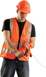 LUX-SSFS - OccuNomix Premium Solid Dual Stripe Hi-Viz Surveyor Vest