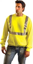 LUX-SWTL - OccuNomix Classic Lightweight Crew Hi-Viz Sweatshirt