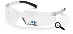 S2510R20 - Pyramex Ztek Readers Clear +2.0 Lens Safety Glasses