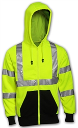 S78122 - Tingley Fluorescent Yellow-Green Hooded Sweatshirt