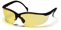 SB1830S - Pyramex Venture II Black Frame Amber Lens Glasses
