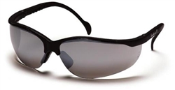 SB1870S - Pyramex Venture II Black Frame Silver Mirror Lens Glasses