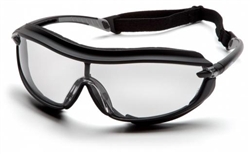 SB4610STP - Pyramex XS3 Plus Black Frame Clear Anti-Fog Lens Glasses