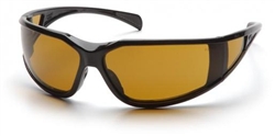 SB5133DT - Pyramex Exeter Black Frame Shooter's Amber Anti-Fog Lens Glasses