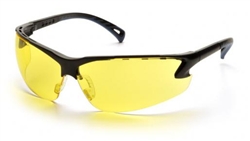 SB5730D - Pyramex Venture 3 Black Frame Amber Lens Glasses
