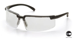 SB6110ST - Pyramex Surveyor Black Frame Clear Anti-Fog Lens Glasses
