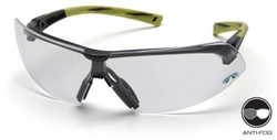 SGR4910ST - Pyramex Onix Hi Vis Green Frame Clear Anti-Fog Lens Glasses