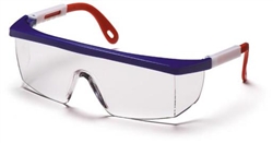 SNWR410S - Pyramex Integra Red/White/Blue Frame Glasses