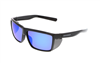 SR218BZ - MCR: Swagger Black Glasses Blue Diamond Mirror Polarized Lenses