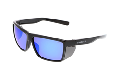 SR218BZ - MCR: Swagger Black Glasses Blue Diamond Mirror Polarized Lenses