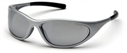 SS3370E - Pyramex Zone II Silver Frame Silver Mirror Lens Glasses