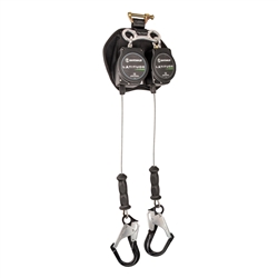 SW8008-11LE-RBHALUDL  Safewaze Latitude Edge 11' Dual Cable SRL: Alu Rebar Hooks