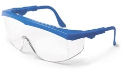 TK120 - MCR Safety Tomahawk Nylon Blue Frame Clear Lens Glasses