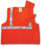 V70629 - Tingley Fluorescent Orange-Red Vest with Hook and Loop Closure and 2 Pockets