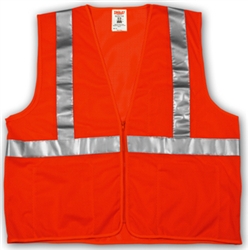 V70639 - Tingley Fluorescent Vest with Zipper Closure and 4 Pockets