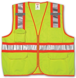 V73852 - Tingley Class 2 Lime Surveyor Style High Visibility Vest