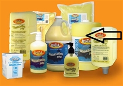 WL-105-FT-4 - Whisk Yellow WhiskLotion Soap 1 Gallon Flat Top Bottle