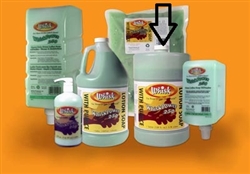 WP-250-FT-4 - Whisk Green Lotion Soap with Pumice 1 Gallon Flat Top Bottle